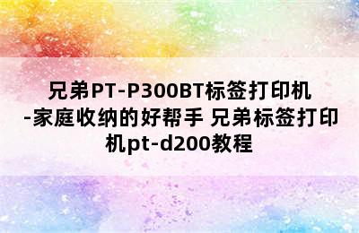 兄弟PT-P300BT标签打印机-家庭收纳的好帮手 兄弟标签打印机pt-d200教程